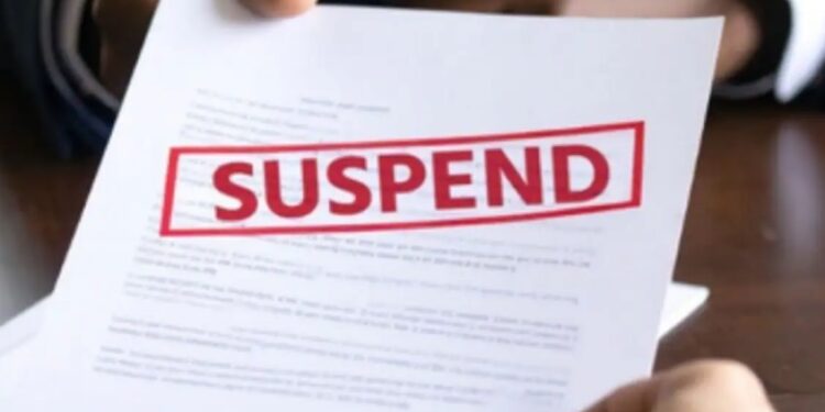 suspended